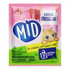 MID Suco em Pó Sabor Groselha 20 gramas