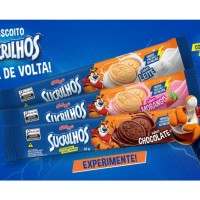 Kellogg's Sucrilhos Biscoito Recheado Chocolate / Morango / Leite Kellogg's Sucrilhos Biscoito Recheado Chocolate / Morango / Leite