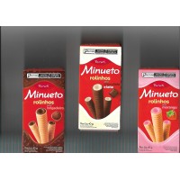 Parati 03x Minueto Tubes 120grs Morango / Brigadeiro / Chocolate